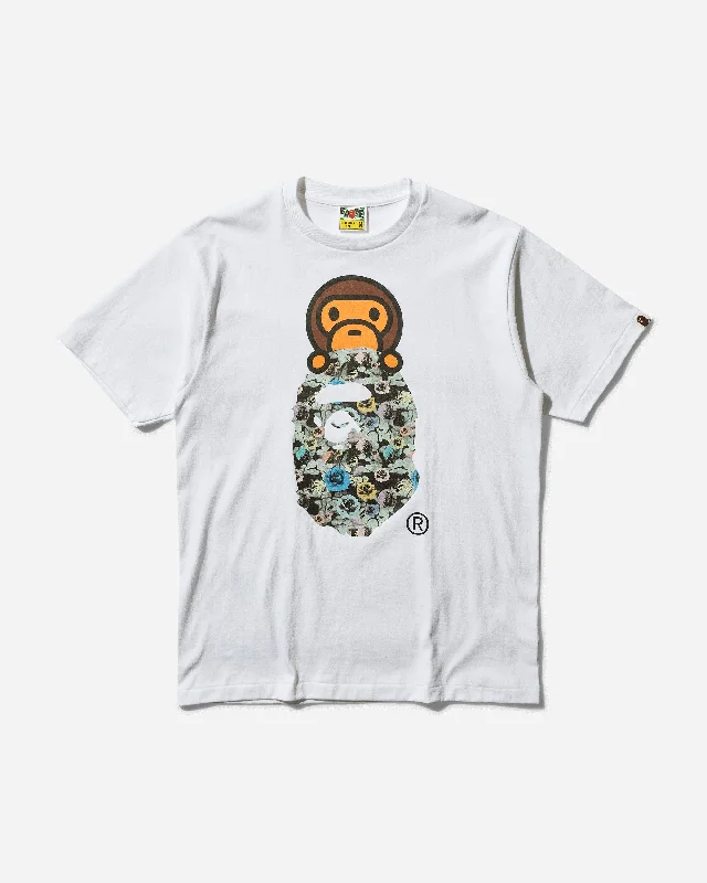 Men's Floral Camo Milo On Ape Head T-Shirt White