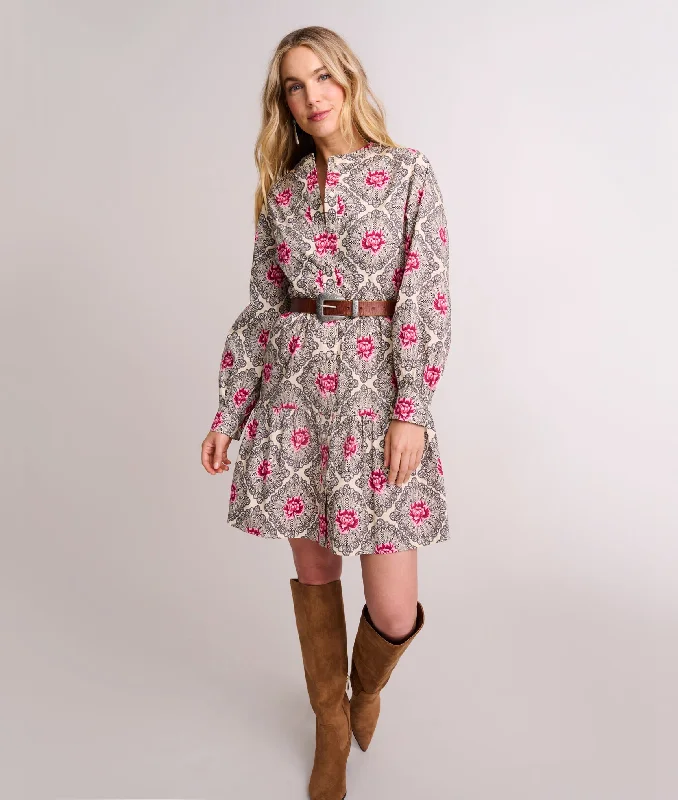 Stretch Cotton Printed Solange Dress