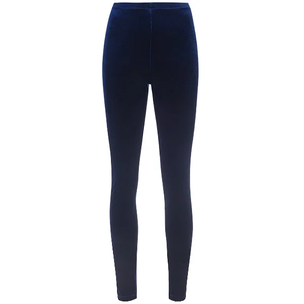 Velvet Leggings in Navy