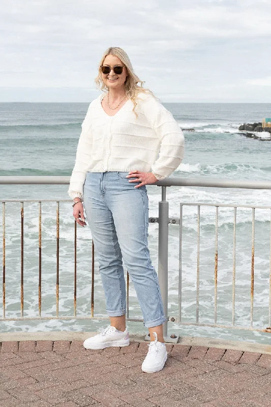 Hudson Knit Cardigan - White