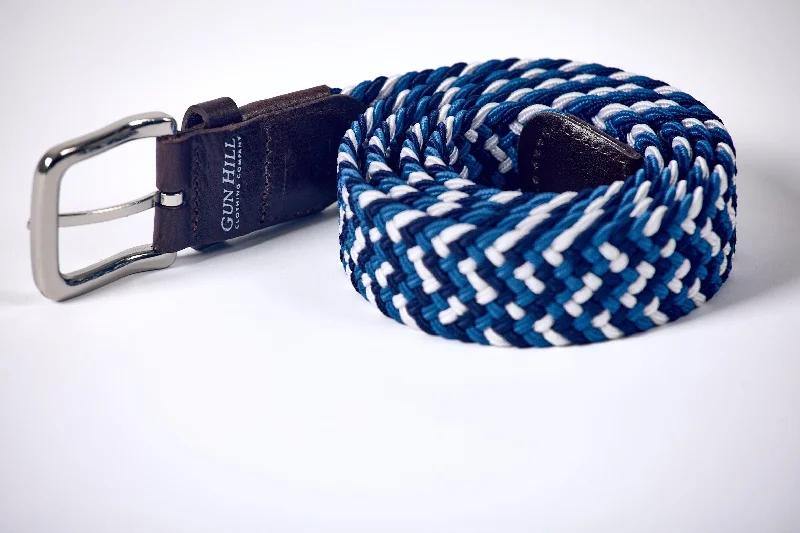 Gun Hill Mens Sea Lavender Belt - Blue/White/Black