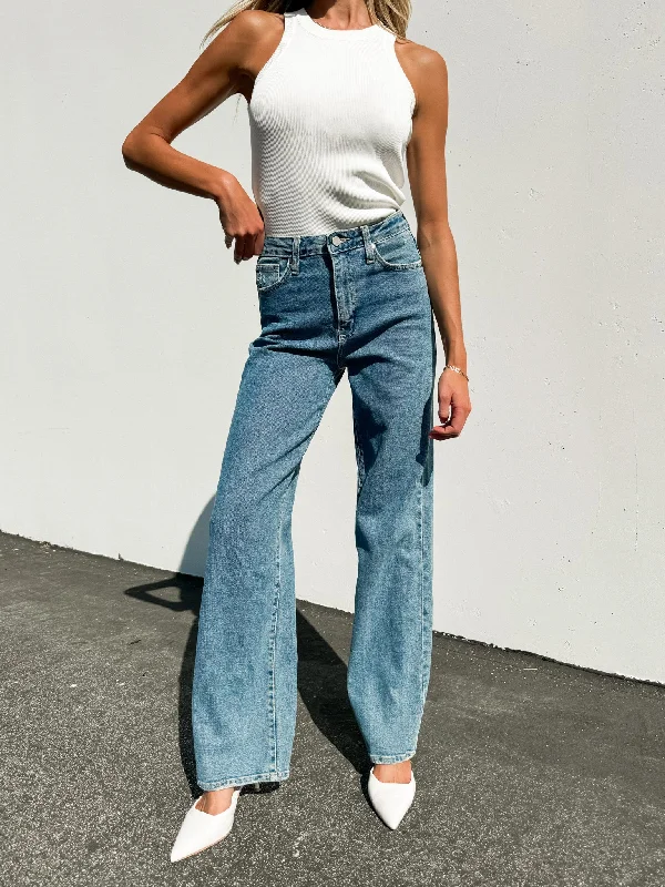 Far Out Wide Leg Jeans in Medium
