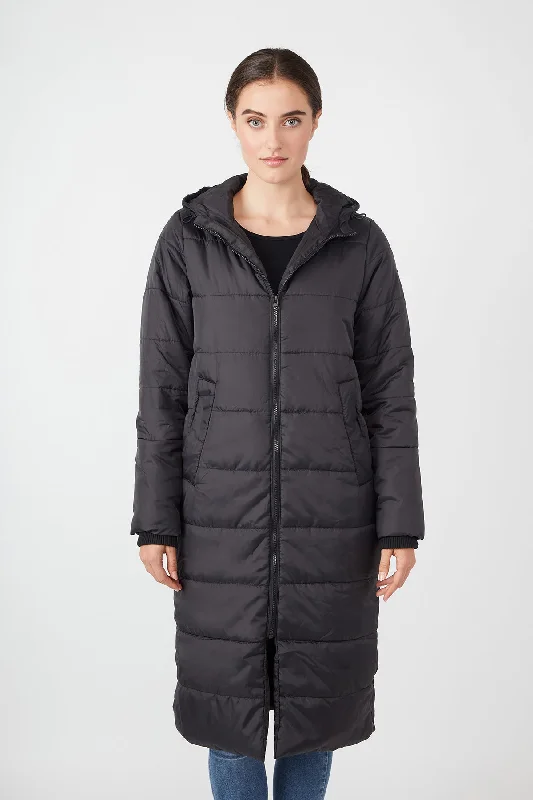 Long winter coat quilted puffer