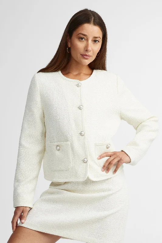 Veston court tweed - Femme