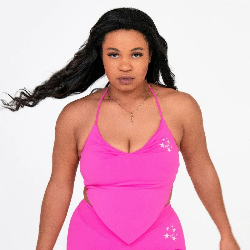 PINK- ROCKSTAR- BRA TOP