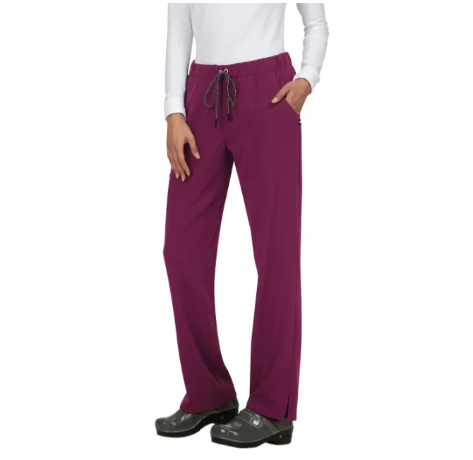 koi Women's Everyday Hero 5 Pocket Scrub Pant_Wine