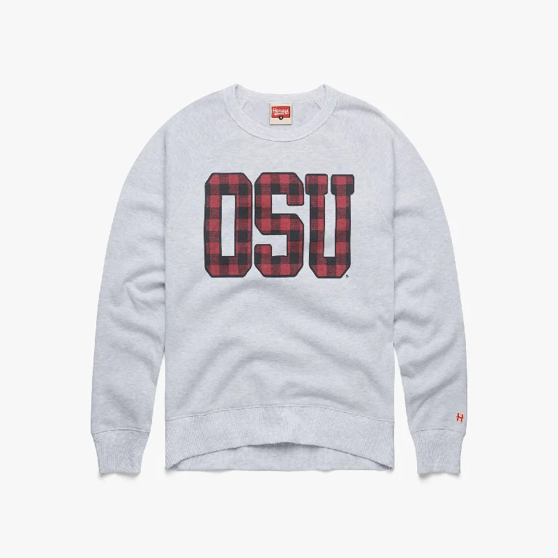 OSU Plaid Crewneck